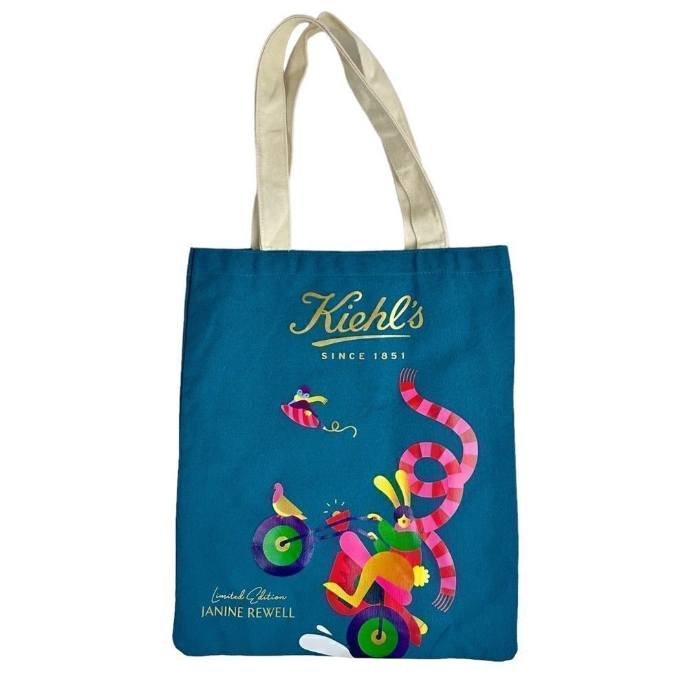 Kiehl’s Limited Edition Designer Tote Bag Shoulder Carry On Janine Rewell